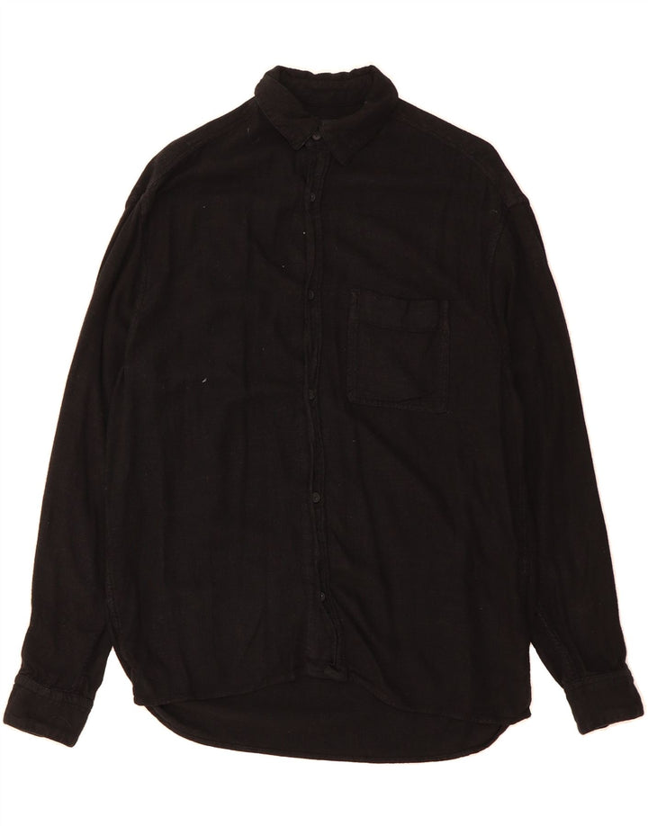 ZARA Mens Shirt Small Black Viscose Vintage Zara and Second-Hand Zara from Messina Hembry 