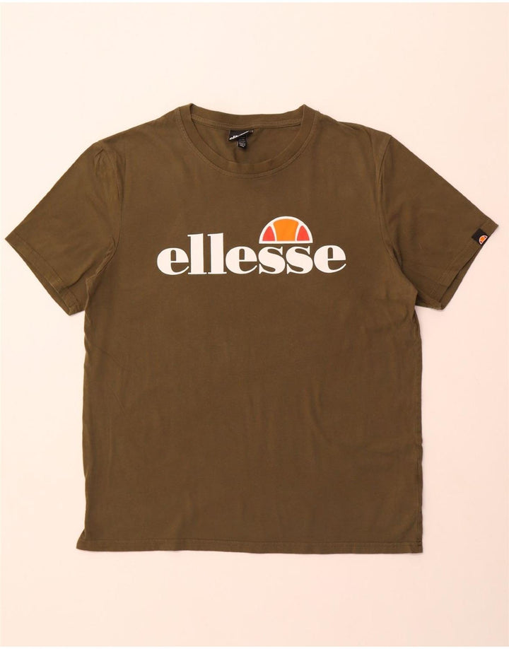 Camiseta gráfica masculina ELLESSE XL algodão cáqui