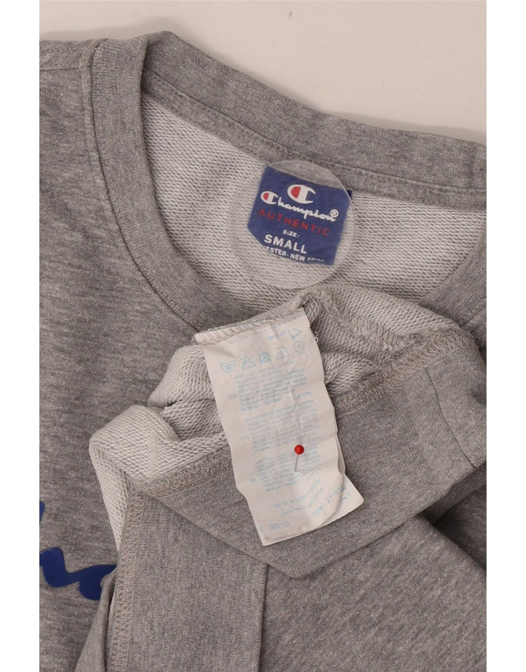 Champion moletom masculino gráfico jumper pequeno algodão manchado cinza