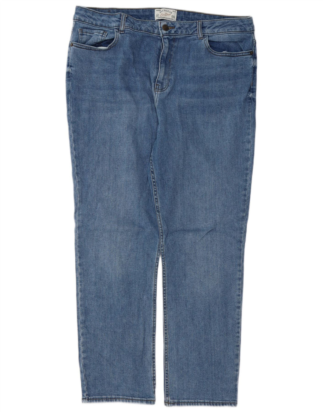 Calça jeans feminina FAT FACE Chesham Girlfriend Straight Reino Unido 16 Grande W36 L28 Azul