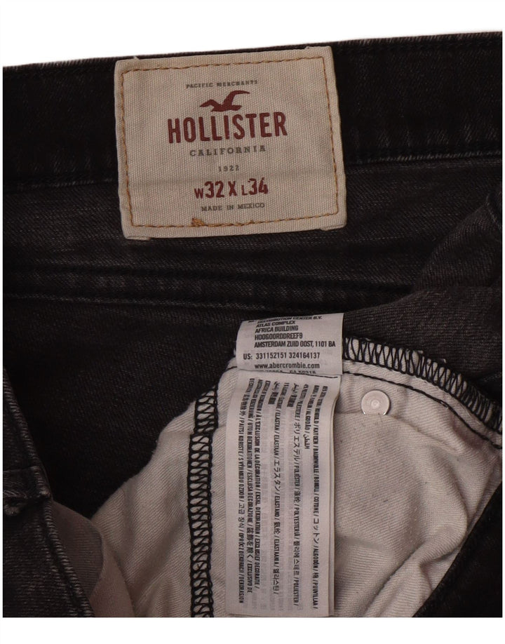 Calça jeans skinny masculina HOLLISTER W32 L34 algodão preto