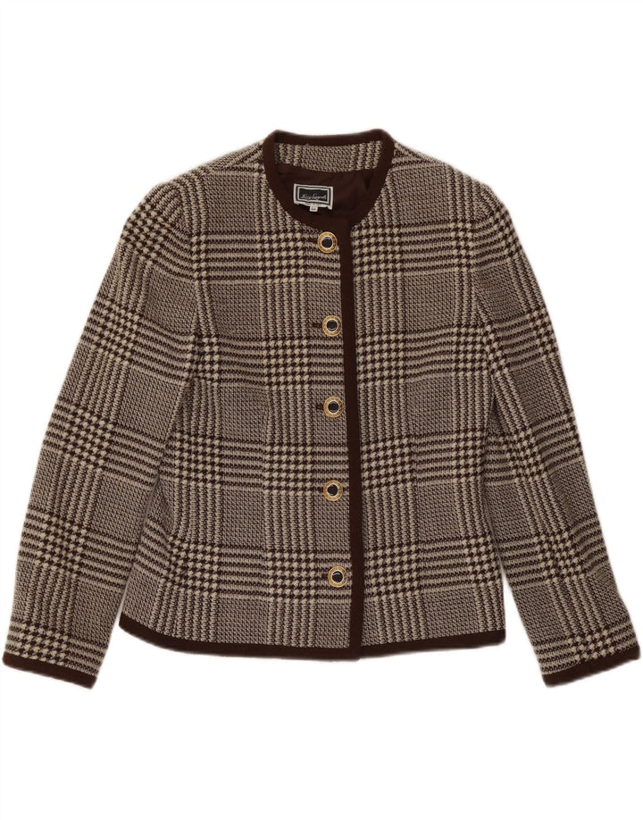 Jaqueta blazer feminina LUISA SPAGNOLI IT 44 médio marrom houndstooth