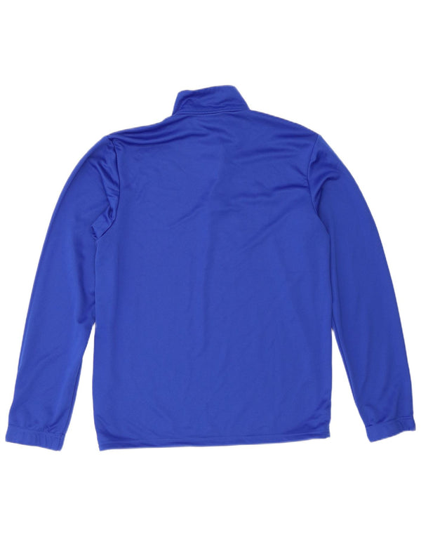 Adidas Mens Aeroready Zip Neck Pullover Treino Top Médio Azul Poliéster
