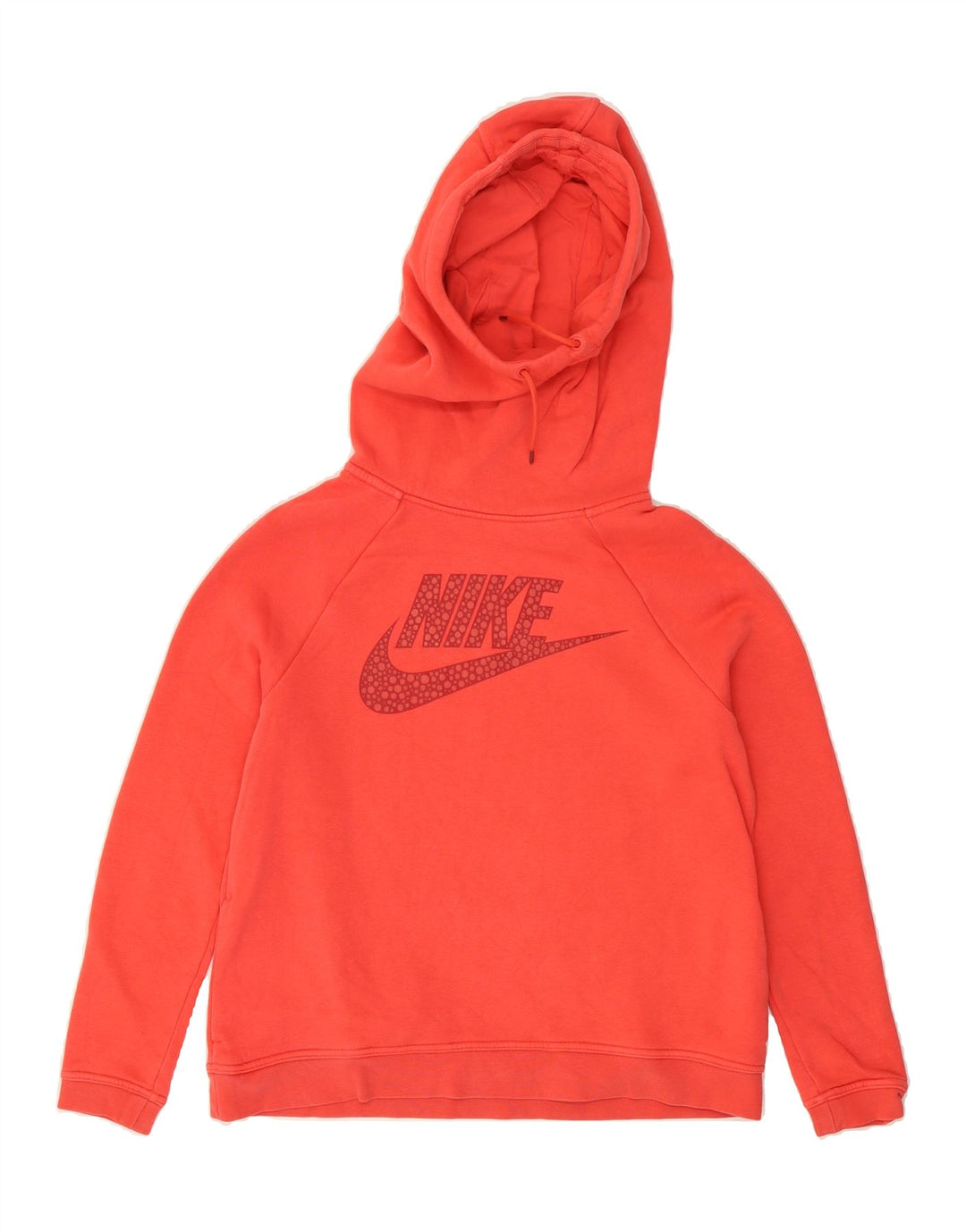 NIKE Womens Oversized Graphic Hoodie Jumper UK 14 Medium Pink Cotton Vintage Nike and Second-Hand Nike from Messina Hembry 
