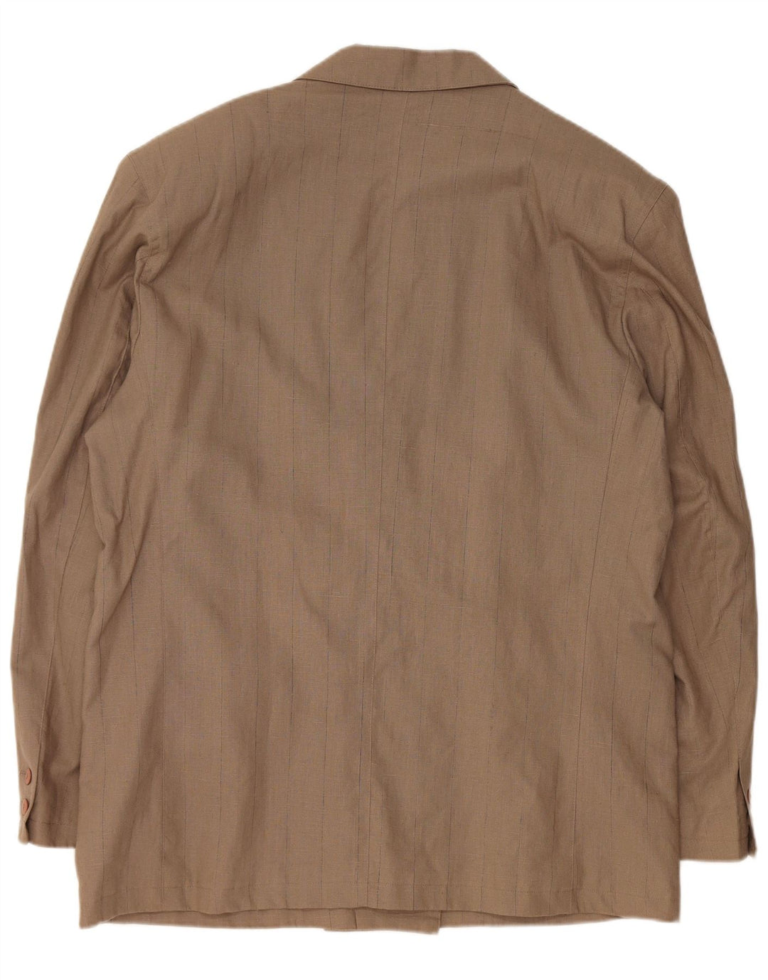 Jaqueta blazer masculina VINTAGE com peito duplo EU 56 3XL linho marrom