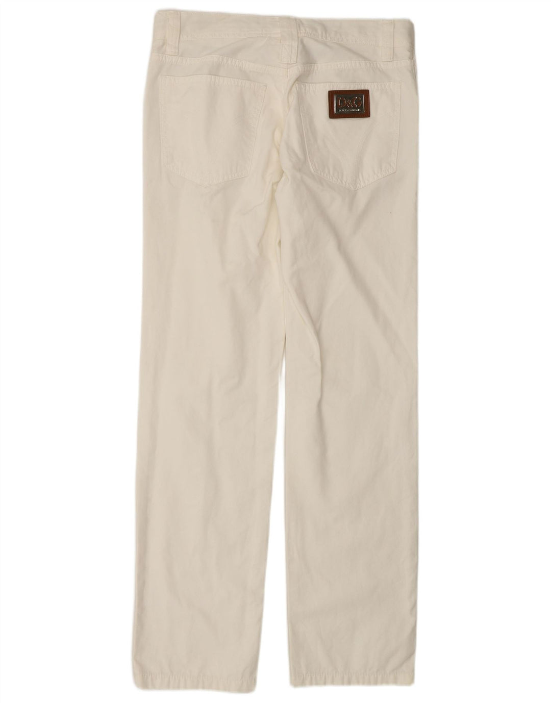 DOLCE & GABBANA Jeans retos masculinos W34 L32 algodão branco