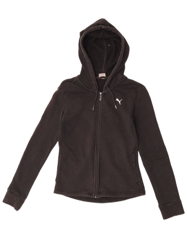 Suéter Puma feminino com capuz e zíper UK 6 XS preto