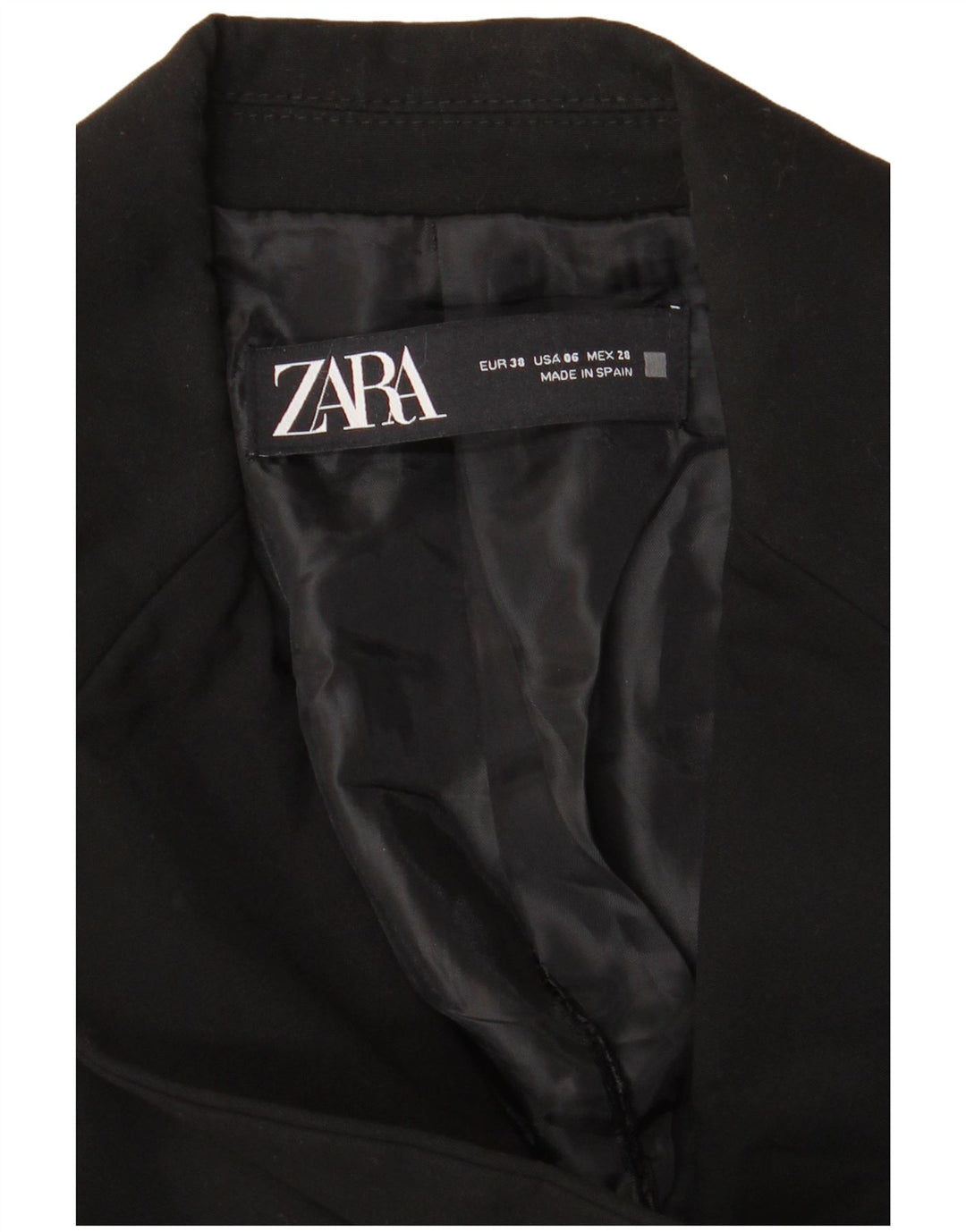 Jaqueta blazer feminina Zara com 1 botão UE 38 pequena preta