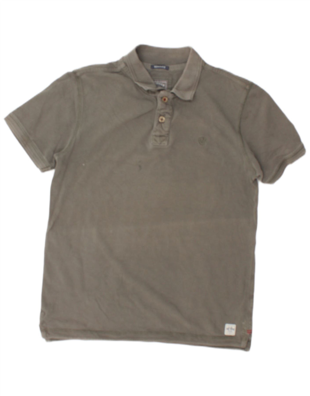 Camisa polo masculina Fat Face Heritage algodão cinza médio