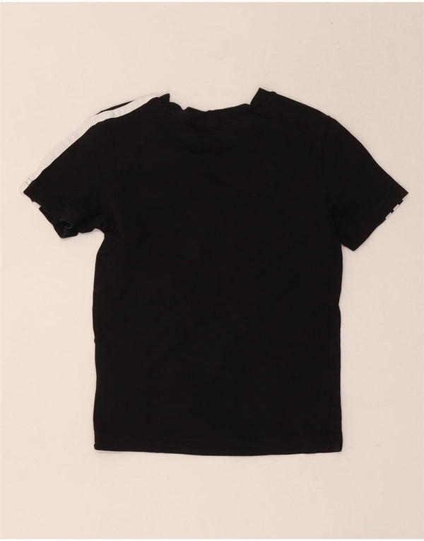 Camiseta Adidas Meninos Top 7-8 Anos Algodão Preto