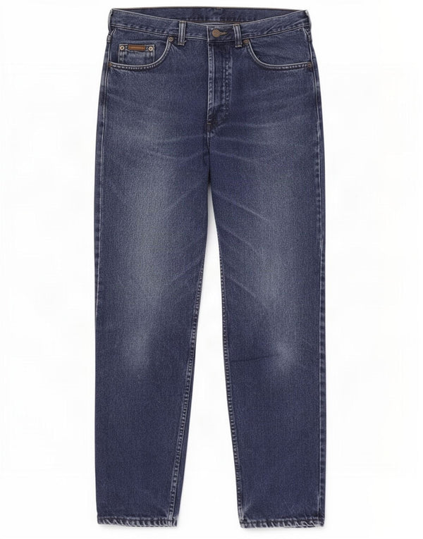 Wrangler Womens High Waist Straight Jeans W32 L32 Blue Cotton