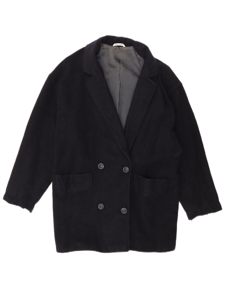 Accento By Marzotto Casaco feminino duplo breasted IT 42 Lã preta média