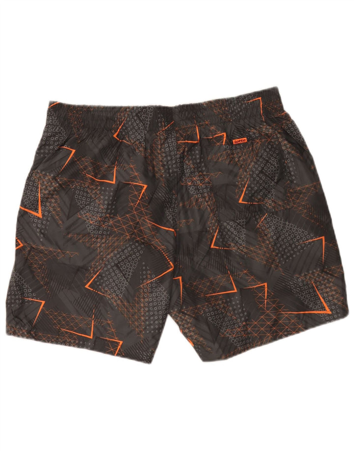 Shorts de natação masculino Lotto XL poliéster geométrico cinza