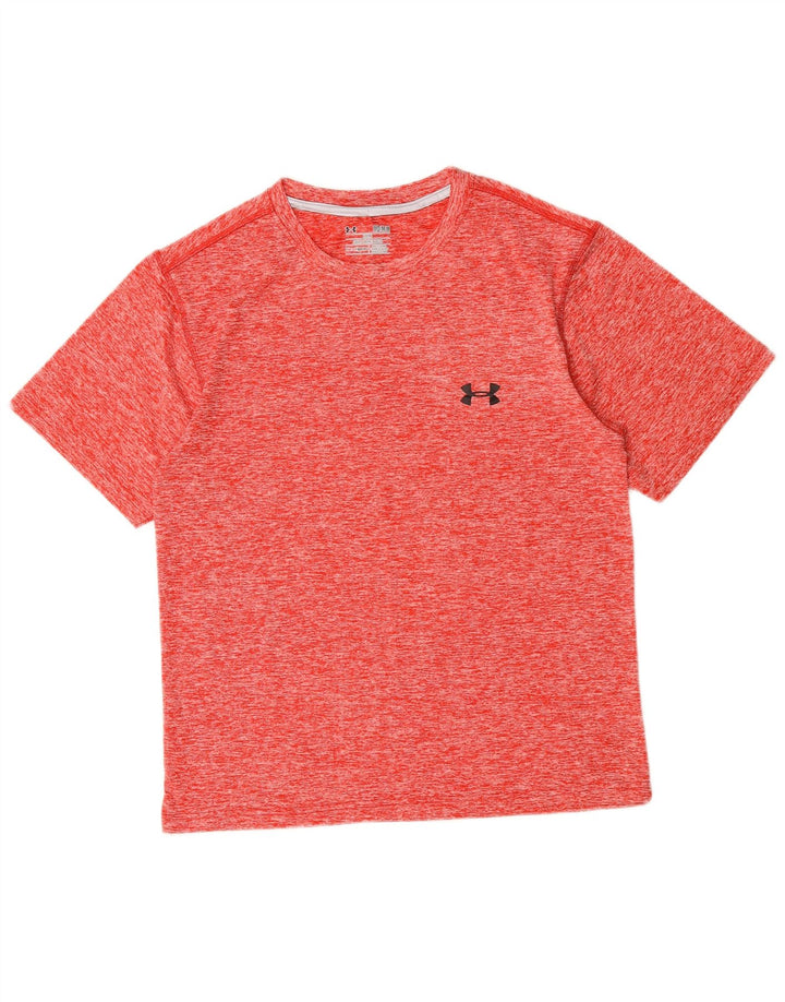 Camiseta masculina Under Armour Top médio vermelho manchado