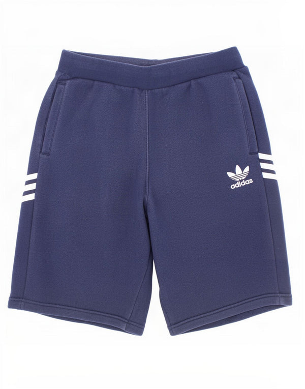 Shorts esportivos Adidas meninos 13-14 anos azul marinho algodão