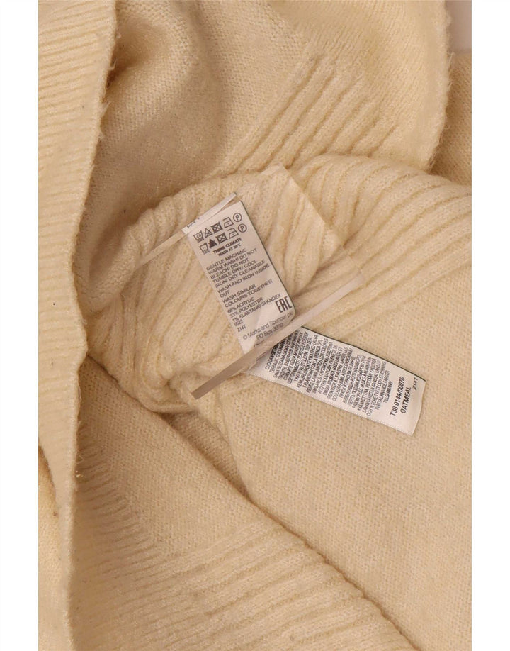 Suéter masculino Marks & Spencer com gola redonda e acrílico bege médio