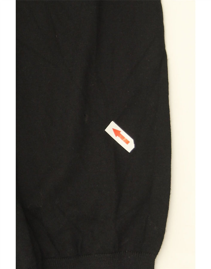 Suéter masculino Marks & Spencer com decote em V 2XL lã merino preta