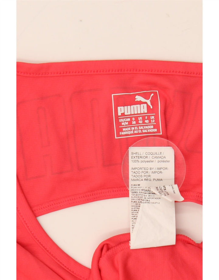 Camiseta feminina PUMA com estampa gráfica UK 12 poliéster rosa médio