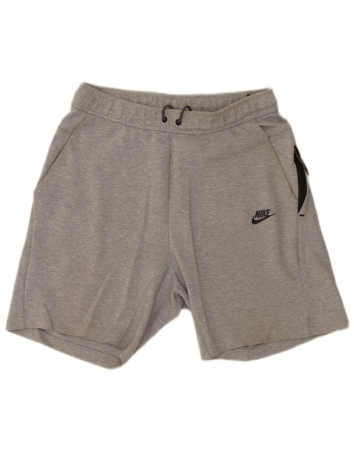 Shorts esportivos masculinos Nike médio cinza manchado de algodão