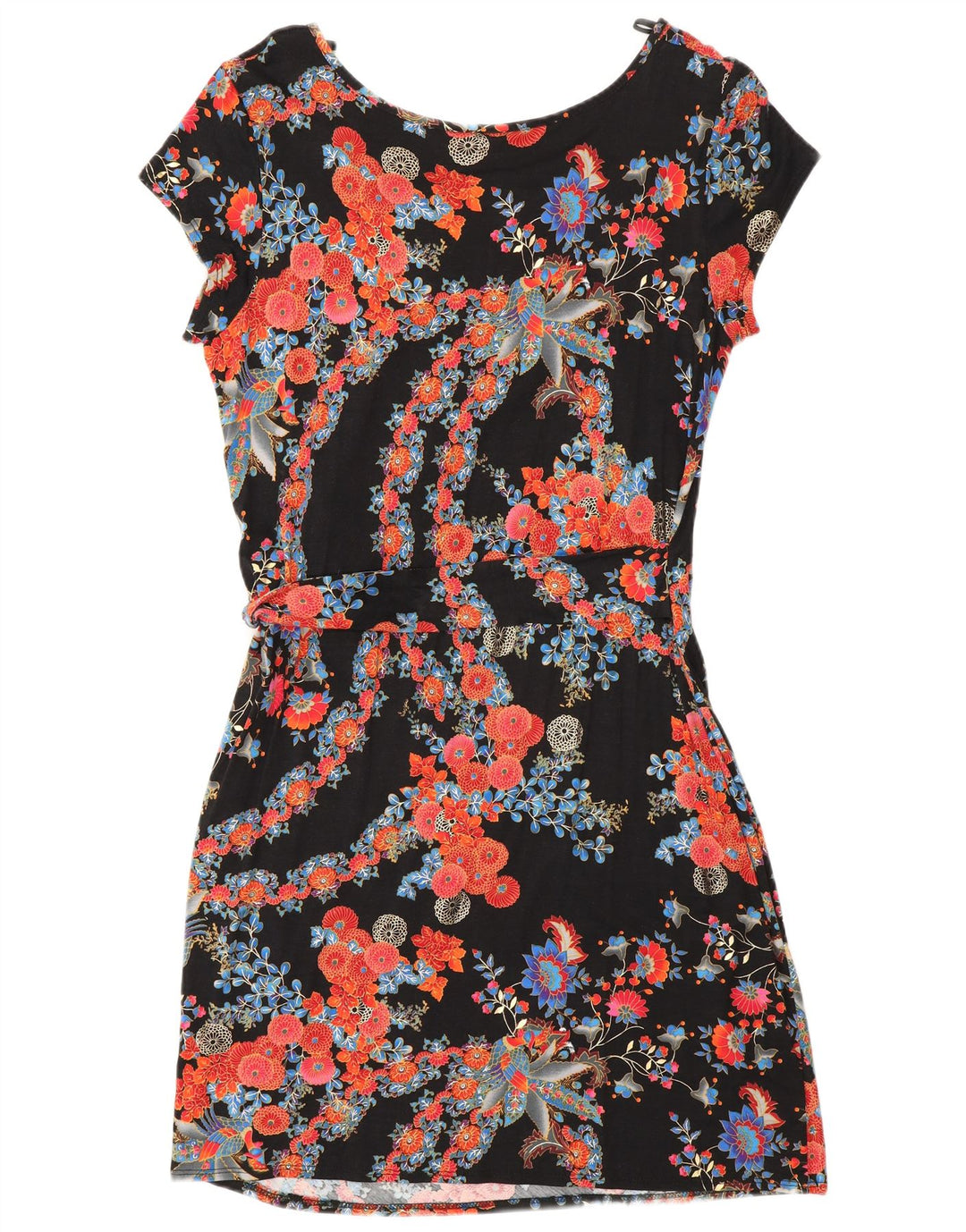 Vestido feminino Wallis UK 16 grande viscose floral multicolorida