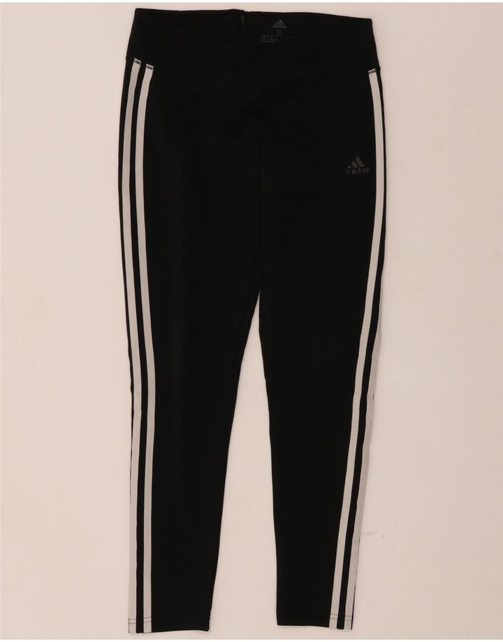 ADIDAS Womens Climalite Leggings UK 8/10 Pequeno Poliéster Preto