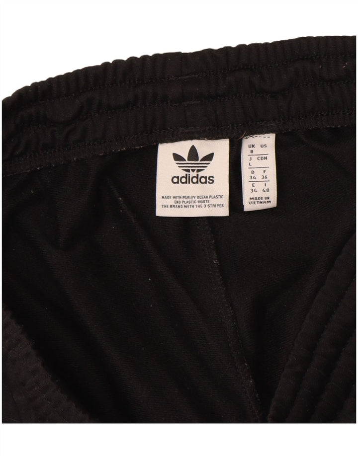 Calças de treino femininas Adidas UK 8 pequenas poliéster preto