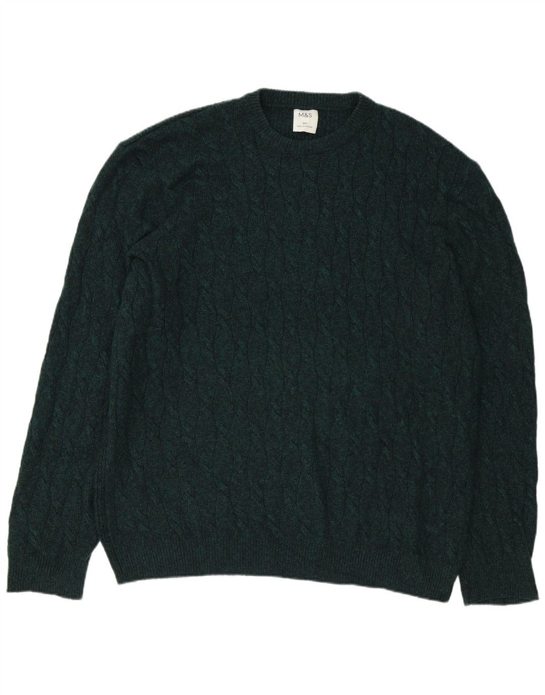 Suéter masculino Marks & Spencer com gola redonda 2XL poliamida verde