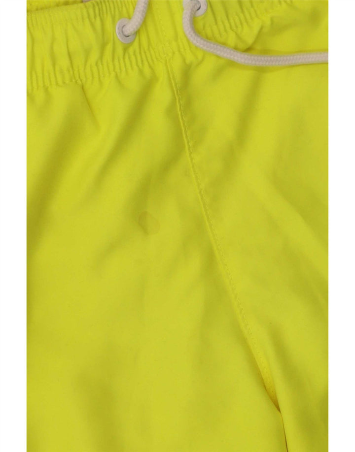 Shorts de natação masculino Abercrombie & Fitch poliéster amarelo médio