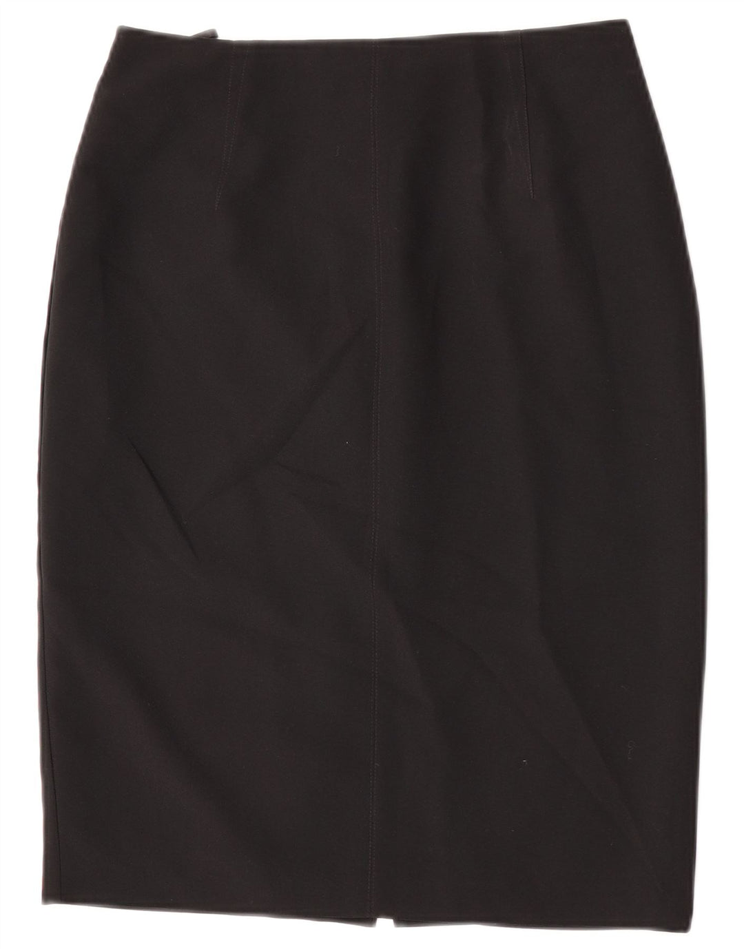 Saia lápis feminina Marks & Spencer Reino Unido 8 pequena W27 poliéster preto