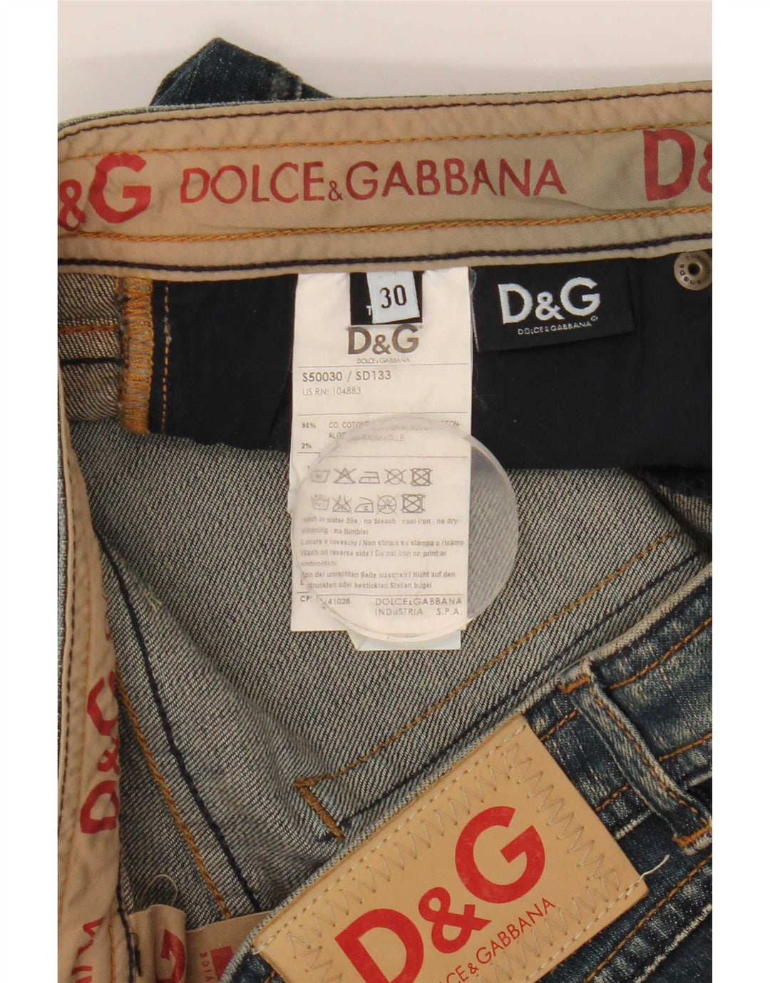 Dolce & Gabbana Jeans Bootcut Feminino W30 L30 Azul Algodão