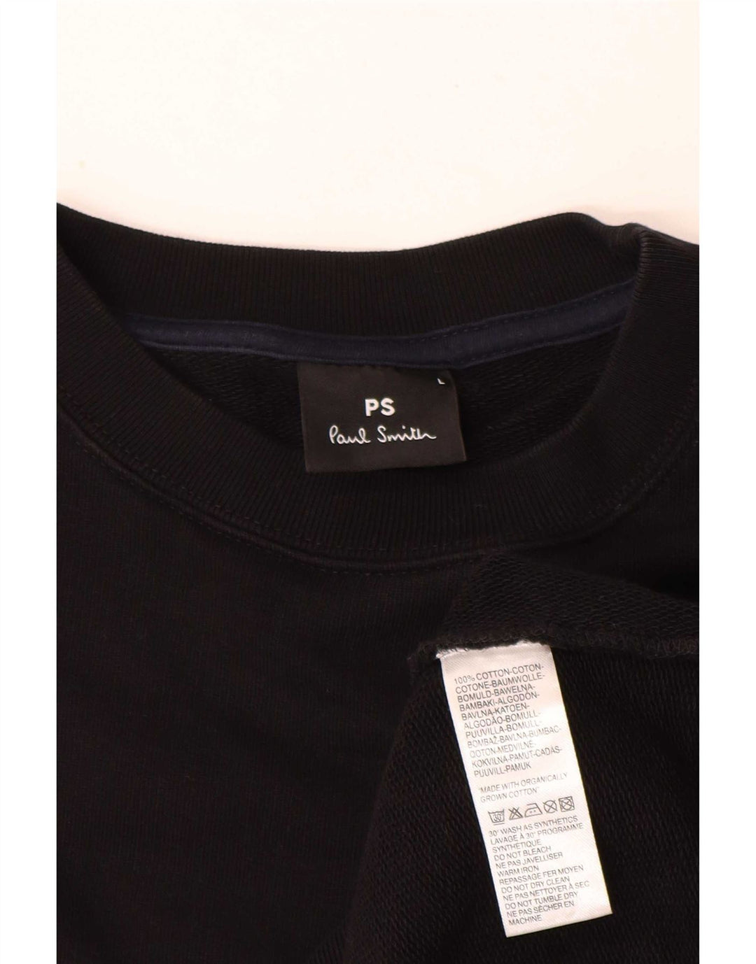 Paul Smith moletom masculino jumper grande algodão preto