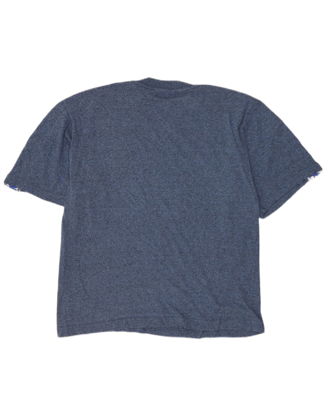 Camiseta gráfica masculina Asics Top UK 41 algodão manchado azul médio