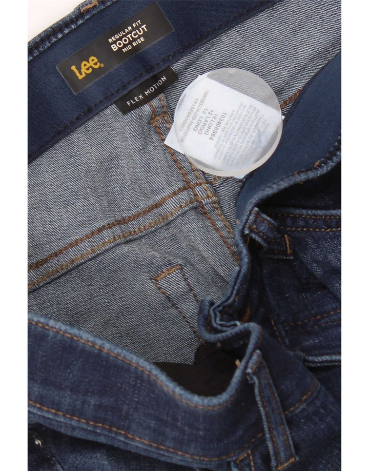 Lee Womens Mid Rise Regular Fit Bootcut Jeans EUA 12 Grande W32 L33 Azul