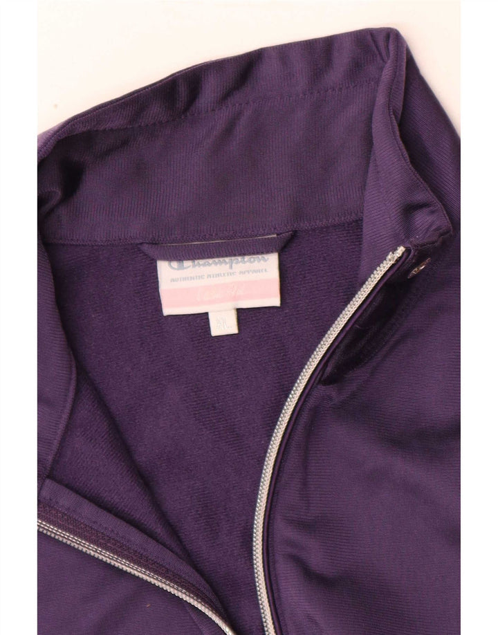 Champion Womens Tracksuit Top Jacket UK 18 XL Roxo