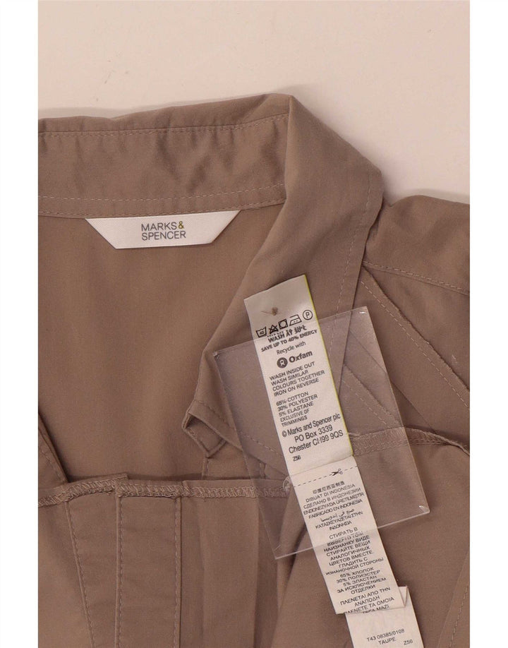 Blusa feminina Marks & Spencer UK 18 XL algodão cinza