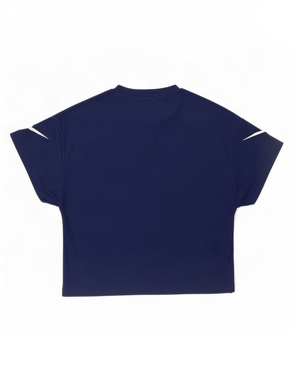 Camiseta Nike feminina Crop Graphic Top 12-13 anos grande azul marinho poliéster