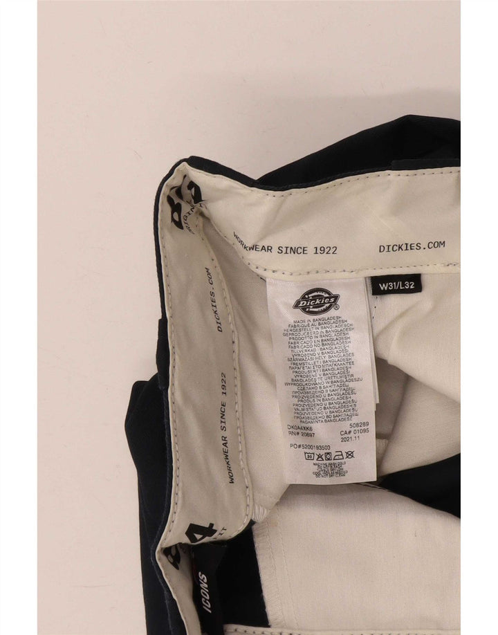Calças Chino retas masculinas Dickies W31 L32 poliéster azul marinho