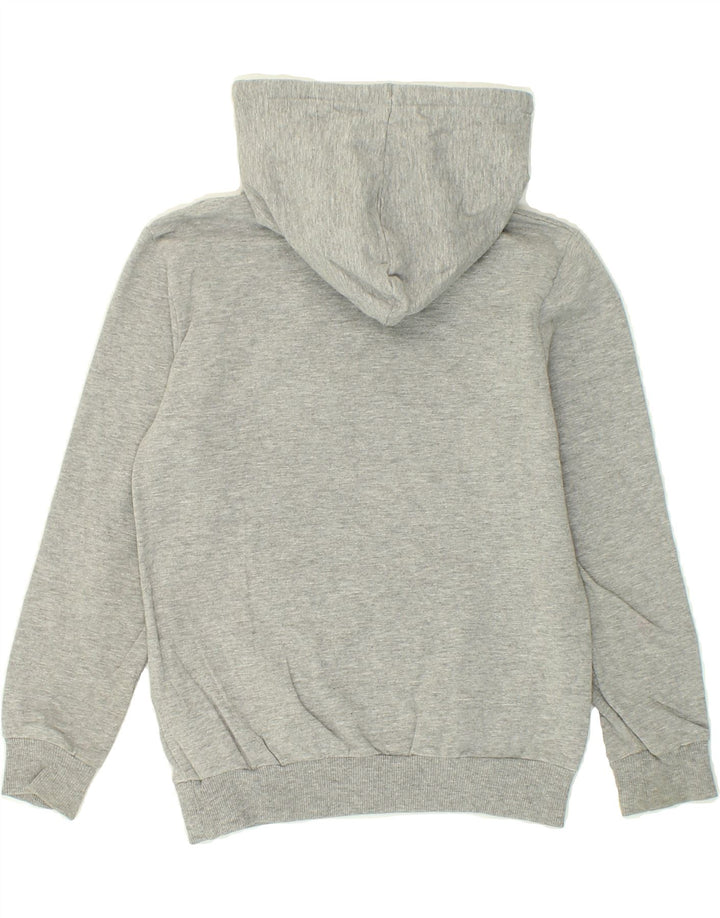 RICHMOND Boys Graphic Hoodie Jumper 9-10 Years Grey Cotton Vintage Richmond and Second-Hand Richmond from Messina Hembry 