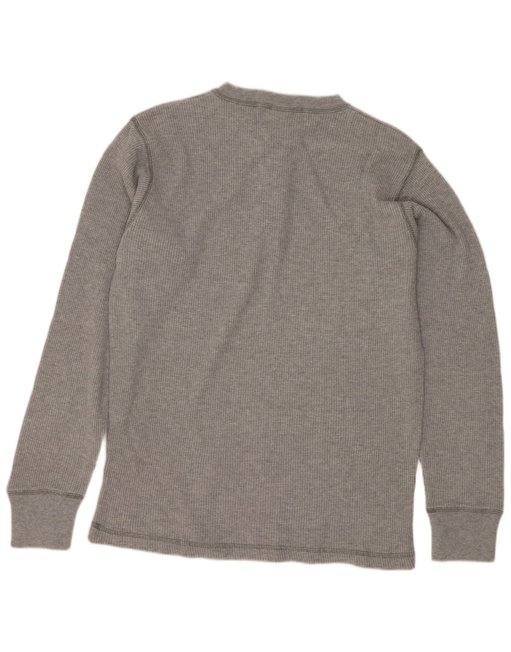 Top masculino Levi's manga comprida cinza médio algodão