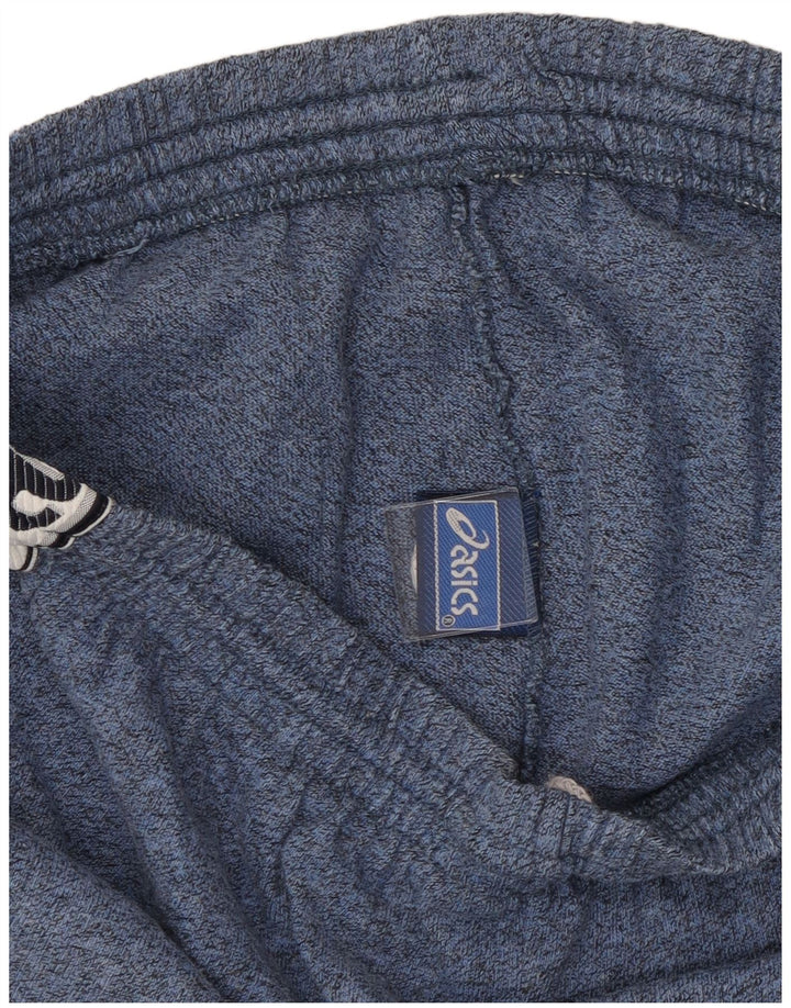 Shorts esportivos gráficos masculinos ASICS XL algodão manchado azul