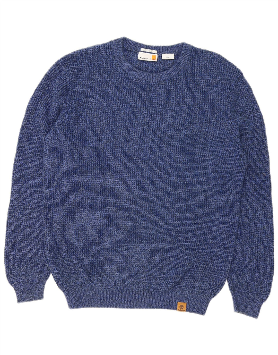 Suéter masculino Timberland com gola redonda e algodão azul médio