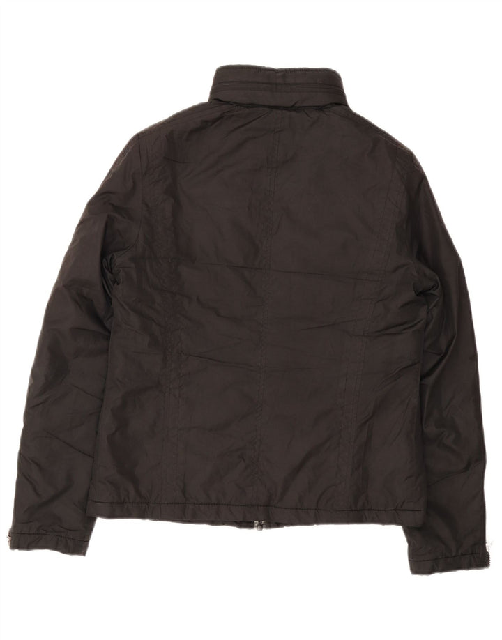 Jaqueta acolchoada feminina Calvin Klein UK 12 poliéster preto médio