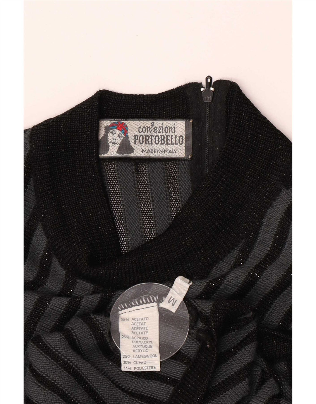 Suéter feminino Portobello’s Longline com gola de tartaruga Reino Unido 14 médio preto