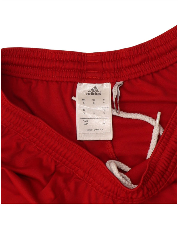 Adidas Mens Climalite Sport Shorts Pequeno Poliéster Colorblock Vermelho