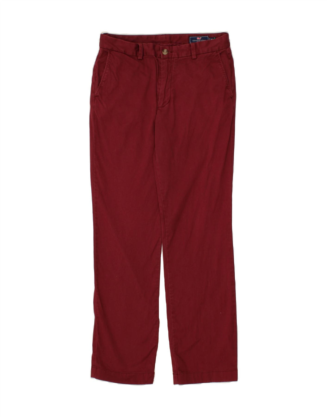 VINEYARD VINES Mens Straight Chino Trousers W30 L32  Burgundy Cotton Vintage Vineyard Vines and Second-Hand Vineyard Vines from Messina Hembry 
