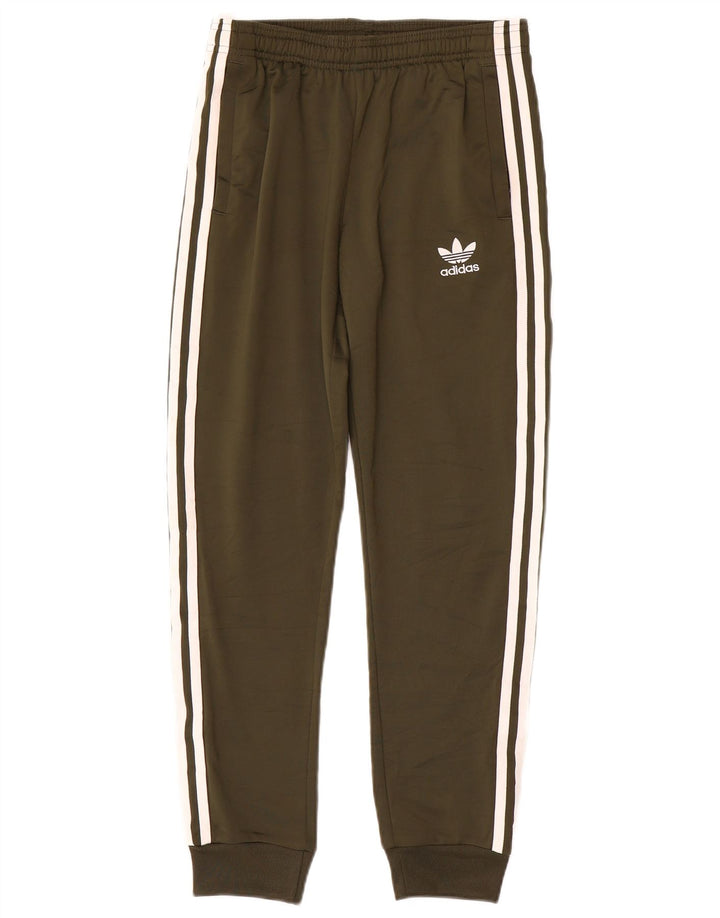 ADIDAS Meninos Calças de Treino Joggers 11-12 Anos Cáqui Poliéster