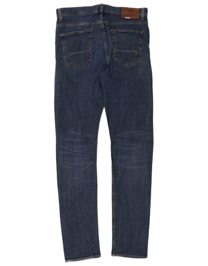 Tommy Hilfiger Masculino Bleecker Slim Jeans W33 L34 Azul Algodão