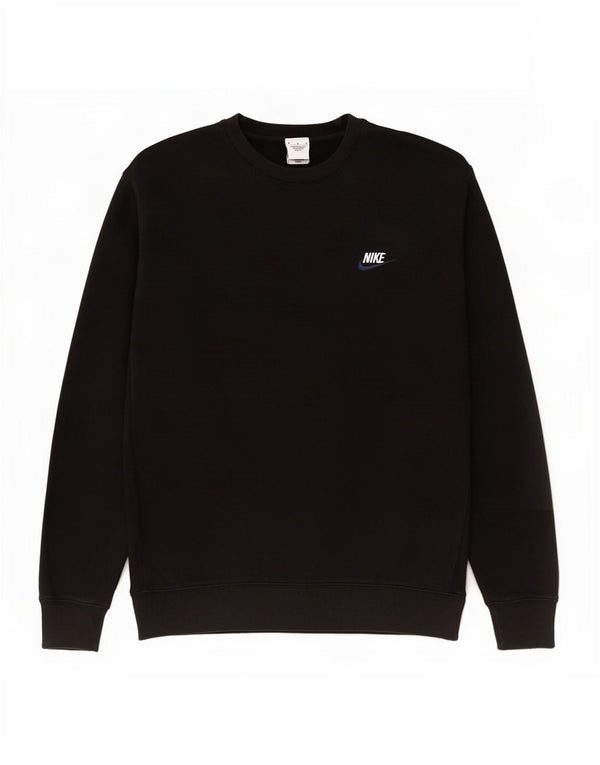 Nike masculino moletom jumper médio algodão preto