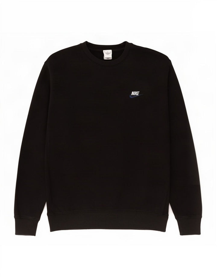 Nike masculino moletom jumper médio algodão preto
