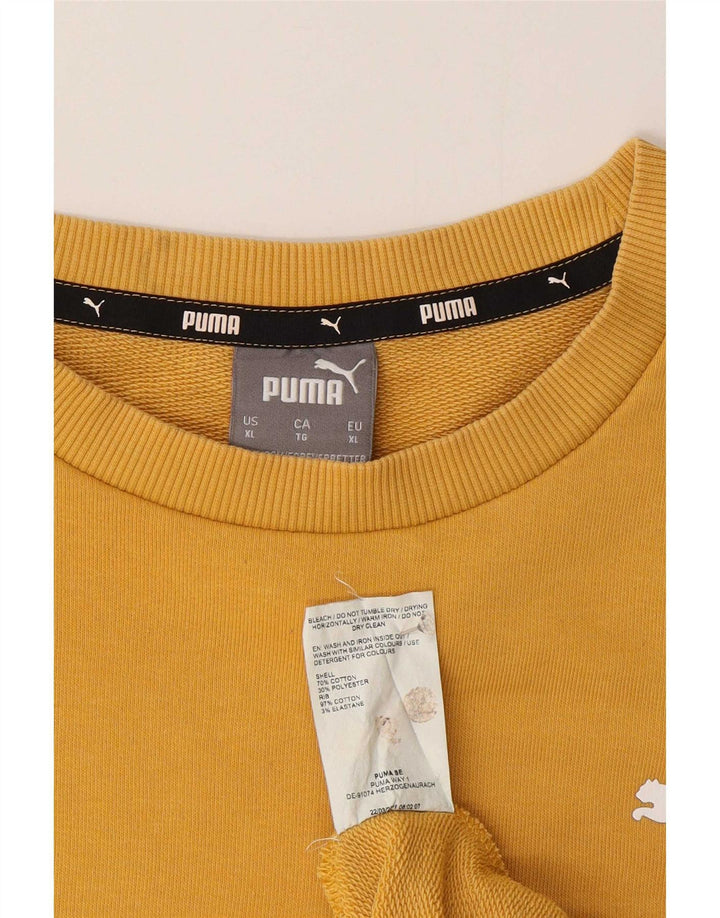 Puma Mens Regular Fit Moletom Jumper XL Amarelo Algodão